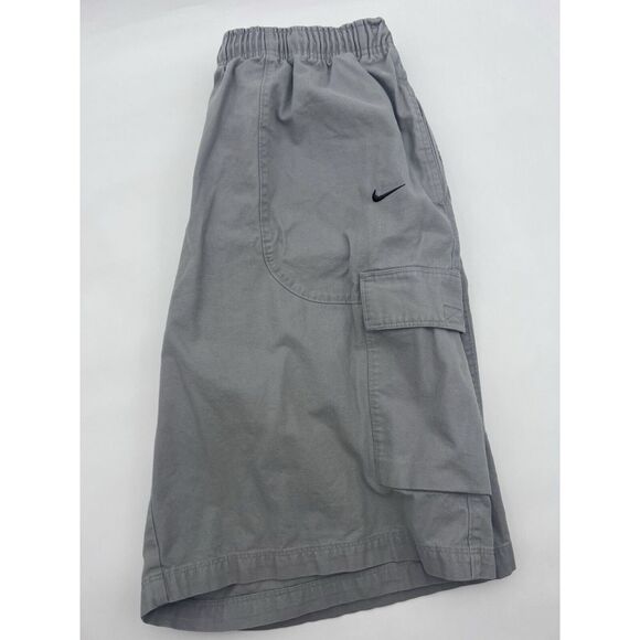 Nike Shorts Mens XL Gray Y2K Cargo Sport‎ Work Cotton Elastic Waist 116255 - Picture 1 of 14